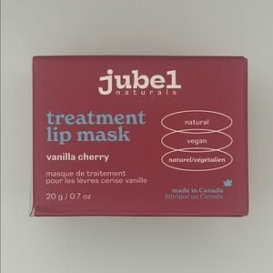 NEW jubel naturals Vanilla Cherry Treatment Lip Mask